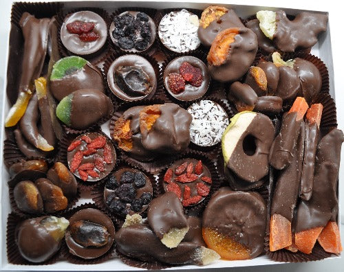 Handcrafted Luxury Gourmet Chocolate Covered Fruits Christmas Gift Box