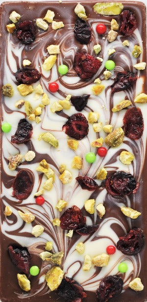 California Pistachio's, Cranberries Milk & White Chocolate Bar