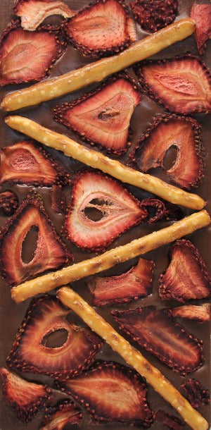Strawberries and Pretzel Chocolate Bar