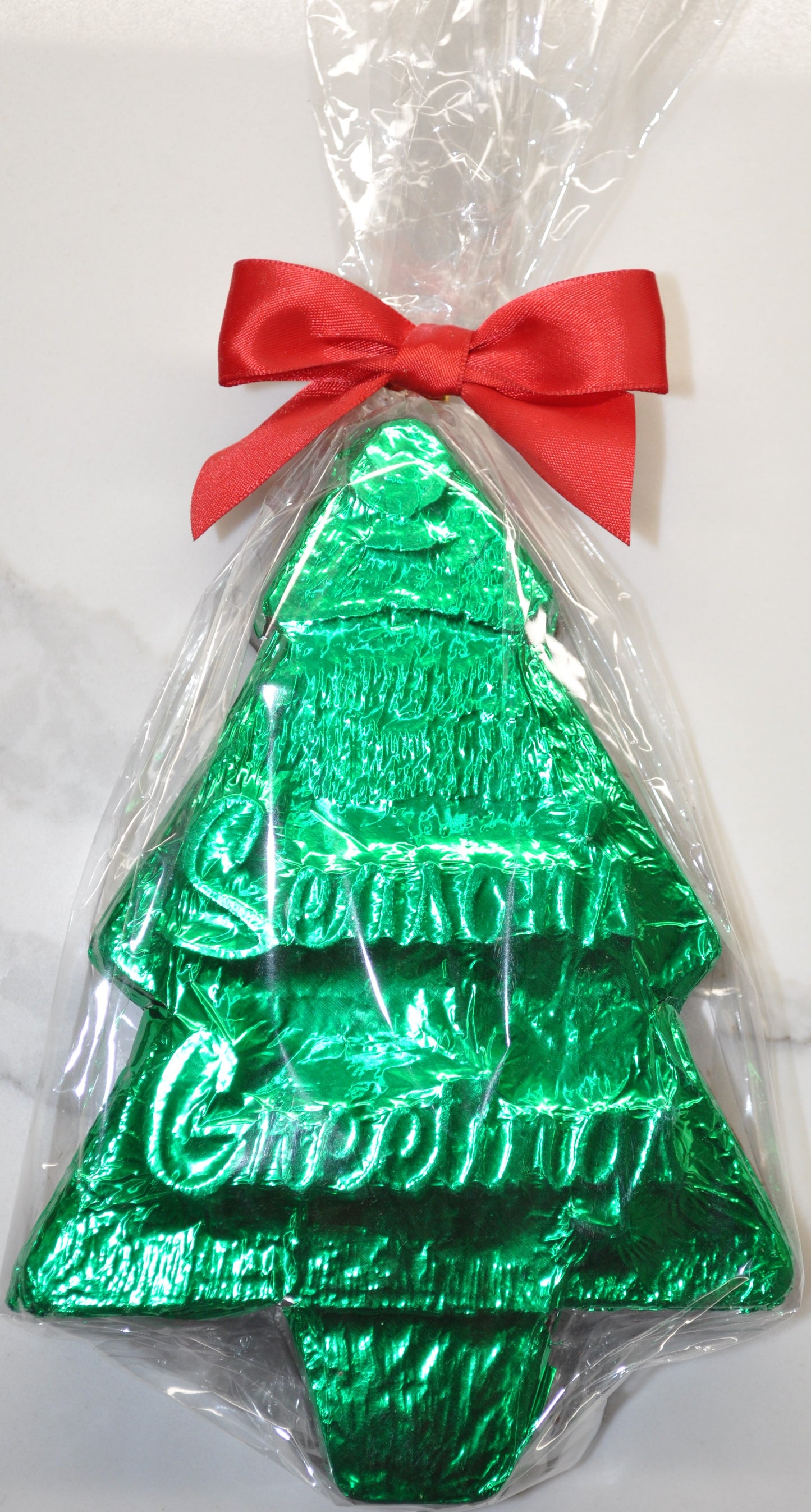 Medium Christmas Tree shaped Chocolate Gift Box with Candied Orange Slices