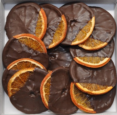 Dried Oranges Dipped in Dark Chocolate