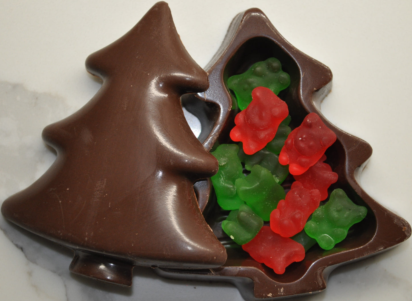 Small Christmas Tree shaped Chocolate Gift Box with Gummy Bear